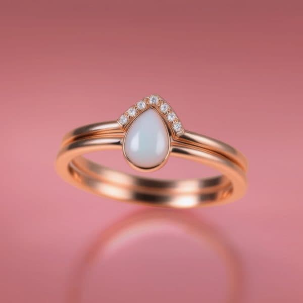 Muttermilchschmuck DIY Box - Tropfen Ring “Together” mit Vorsteckring