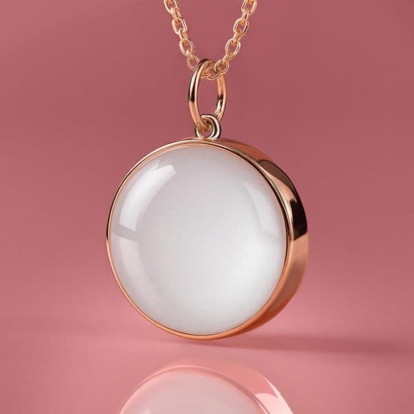 Muttermilchschmuck DIY Box - 18mm runde Medaillon Halskette „Circle of Life“